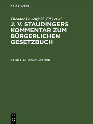 cover image of Allgemeiner Teil